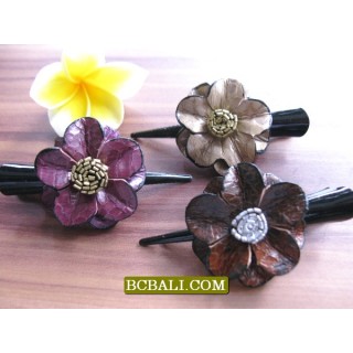 Bali Leather Snake Hair Clips Accessories Handmade